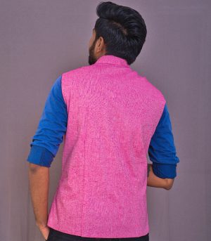 Khadi Fabric Hand Embroidered Jacket