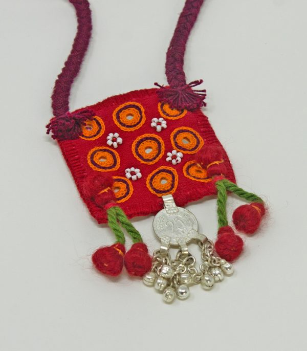 Wel Mirror Hand Embroidered Necklace