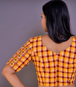 Orange Blouse | Embroidered Orange Blouse
