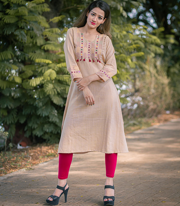 Woman's Rayaon Printed Beautiful Long kurti With Jacket | PIKMAX