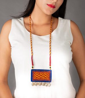 Blue Bangara Necklace with Kataria Design