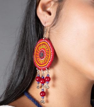 Red Coloured Necklace with Banjara Work