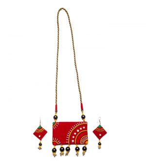 Maroon Ethnic Necklace