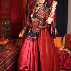 handcrafted tribal banjara kutchi embroidered lehenga choli set